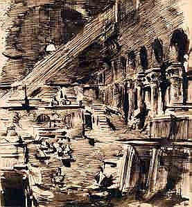 Luigi Conconi, acquaforte "Le Streghe"